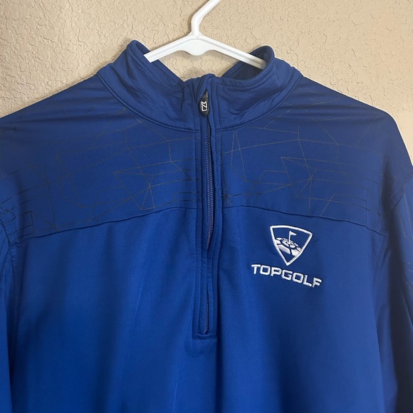 Men’s M Top Golf Blue Pull Over Jacket - Picture 3 of 10